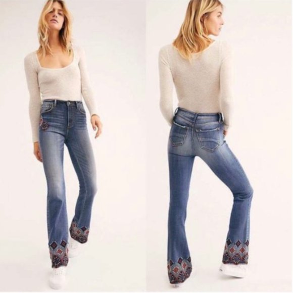 DRIFTWOOD Isabel High Rise Flare Jeans Size 24R/00 - Picture 2 of 4